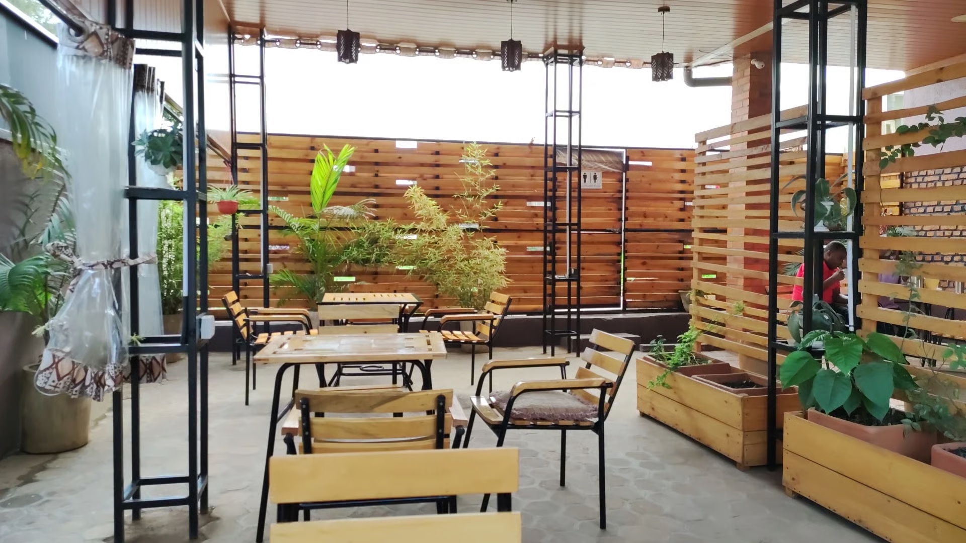 Outdoor seating at Qahwa House